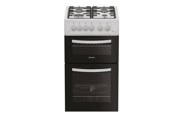 Indesit ITG5GMW Slim Double Gas Cooker - White